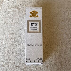 Creed Refillable Empty box Pocket Spray in White and Gold Accents